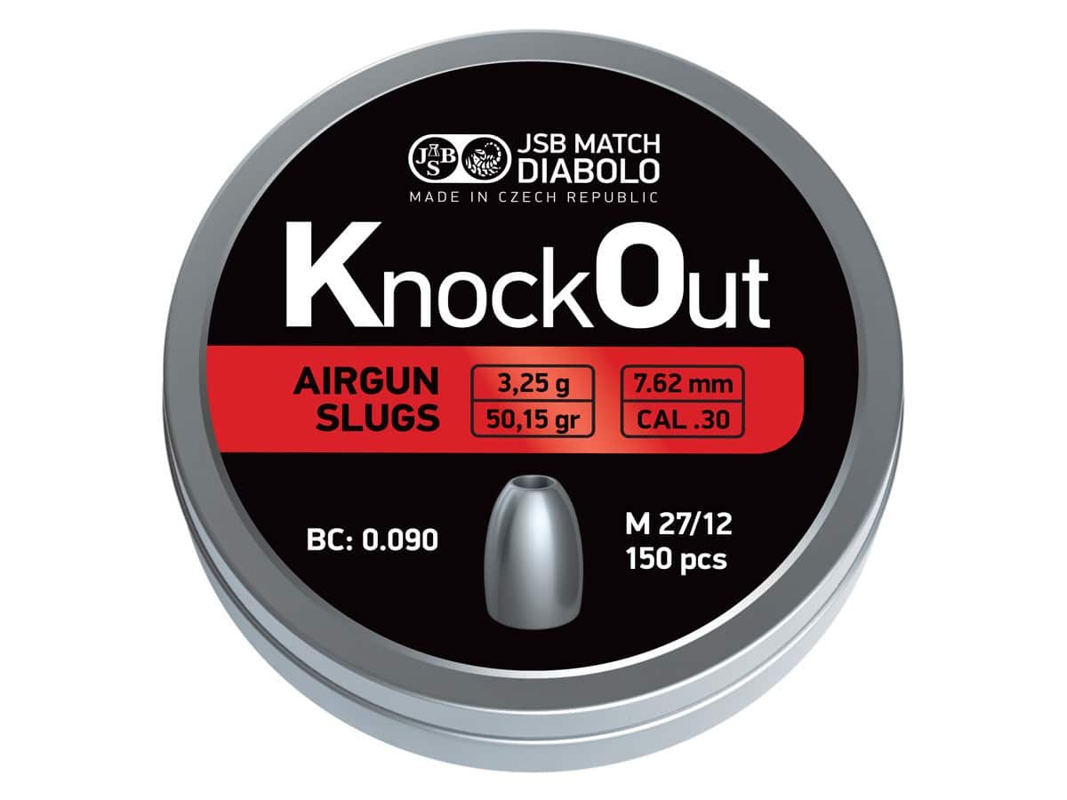 JSB KnockOut Slugs, .30 Cal, 50.15 gr - 150ct (CLEARANCE)