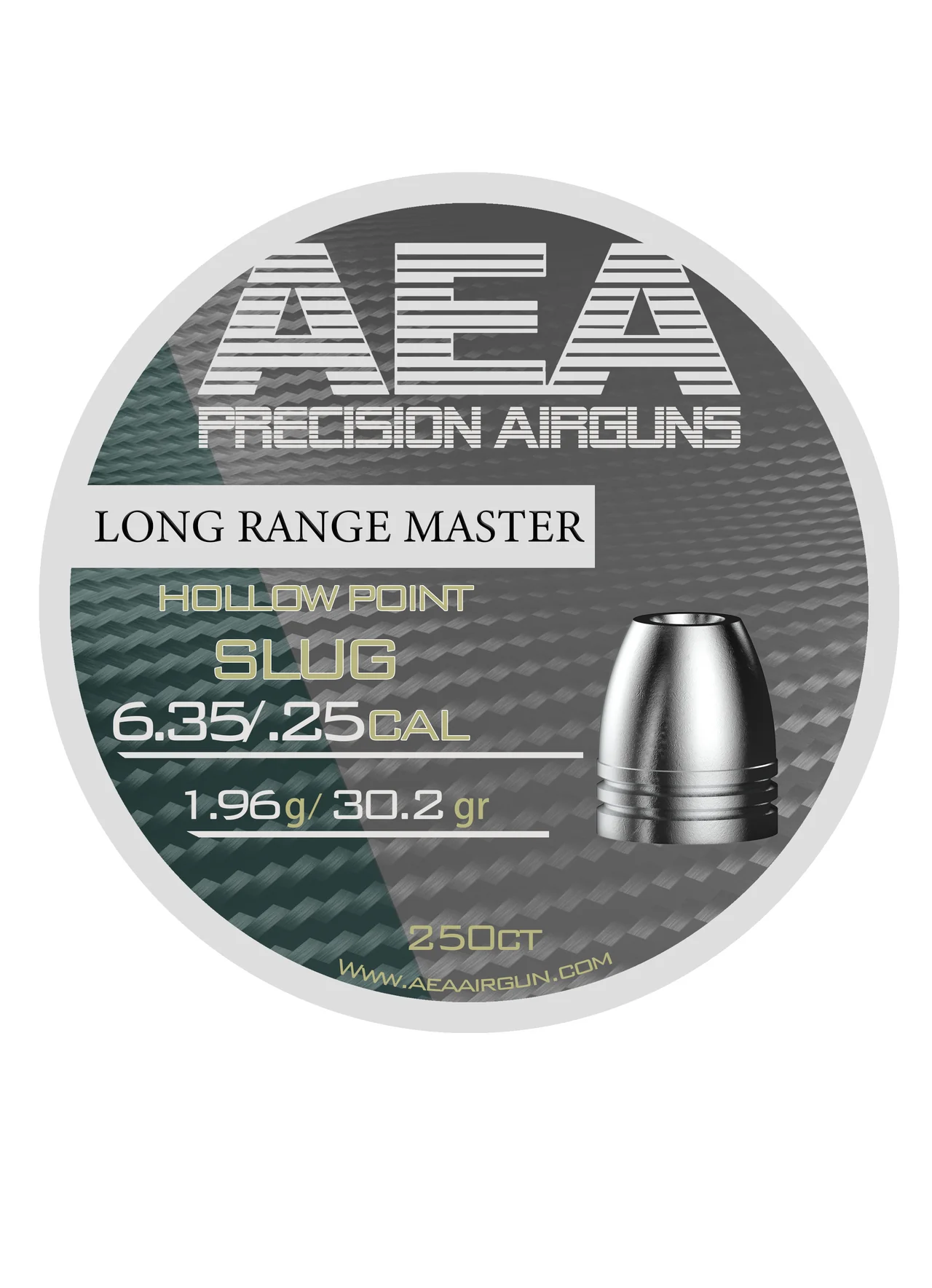 AEA .25 Long Range Master Hollow Point Slugs - 250 pcs - .250 (30.2gr)