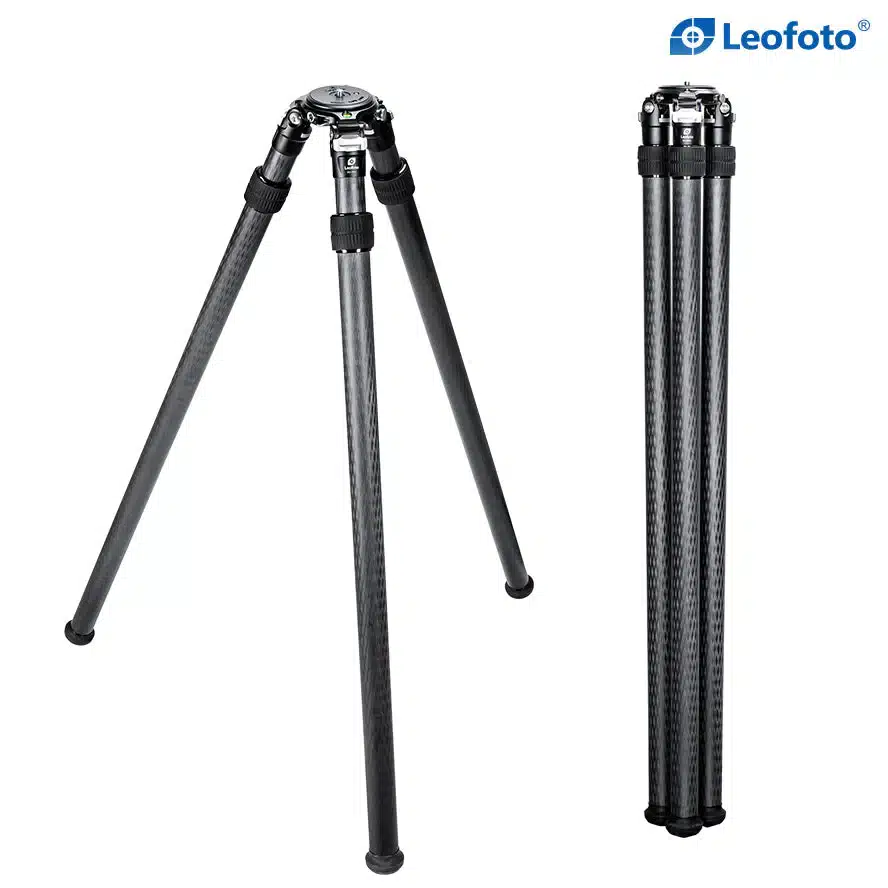 Leofoto SO-322C Inverted Rifle Series Carbon Fiber Tripod with Quick Swap 75mm Video Bowl+Platform