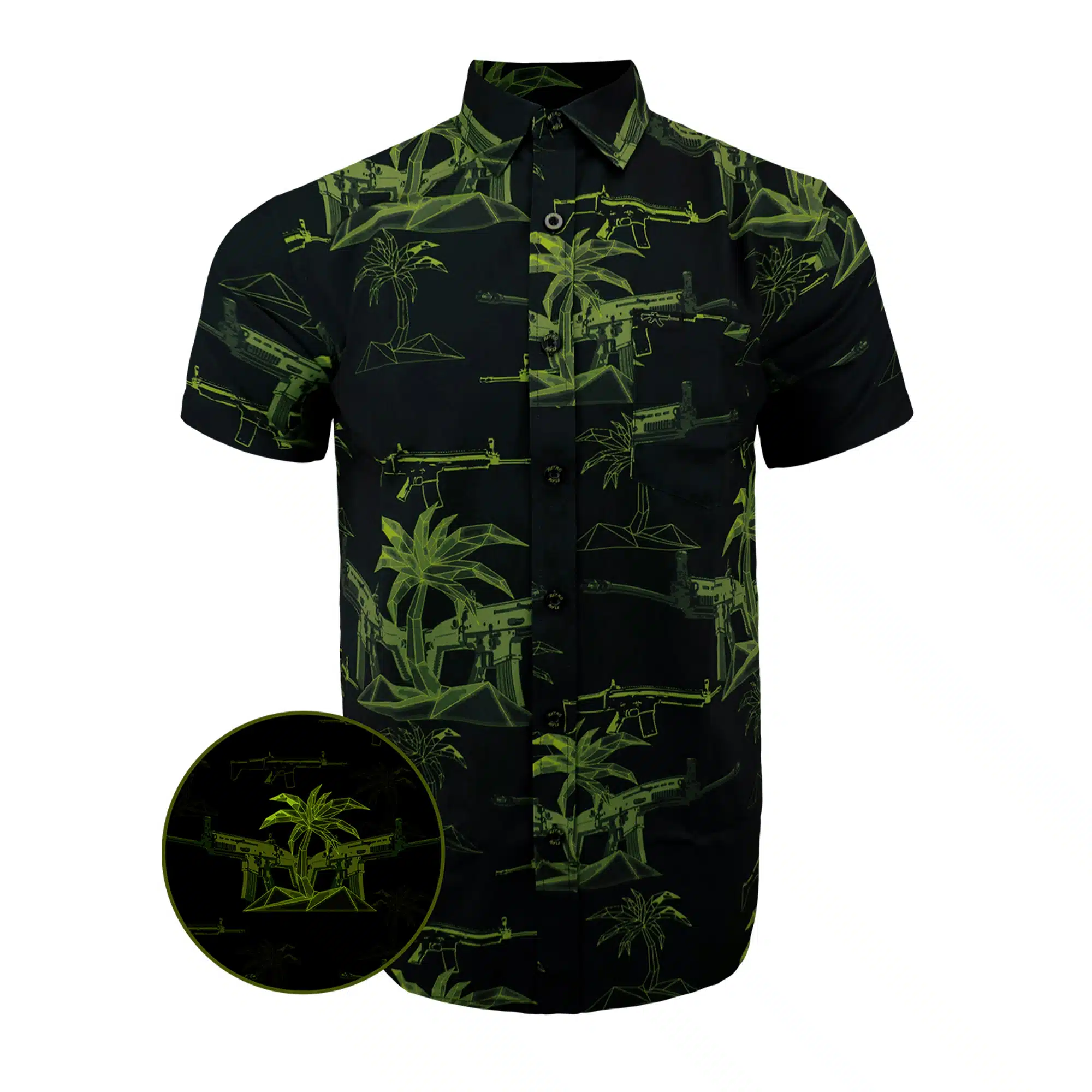 Retro Rifle Button Down Shirt - Palm (OG Green) (CLEARANCE)
