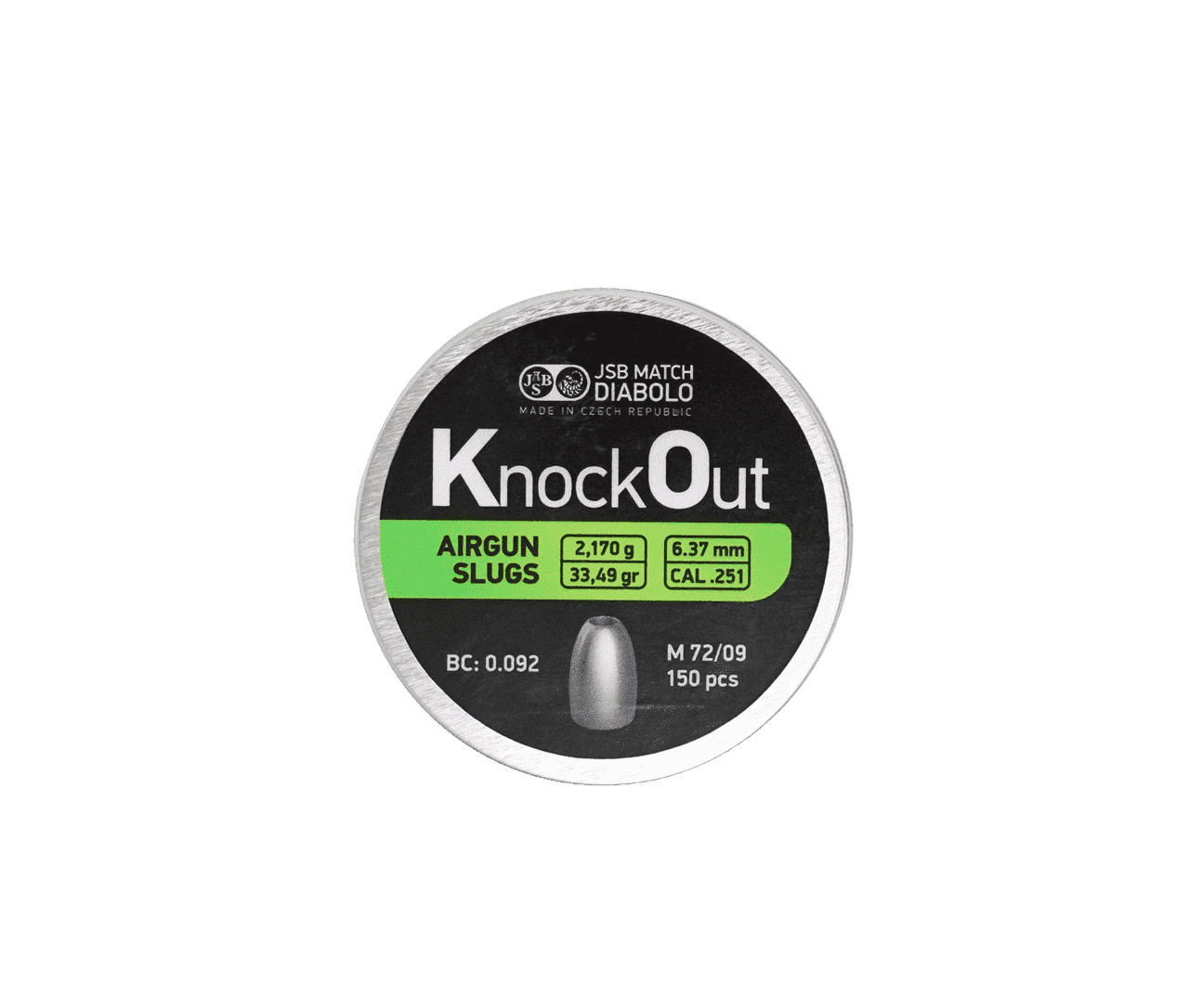 JSB KnockOut Slugs .25 | 33.49gr | .251 | 150 pcs . (CLEARANCE)