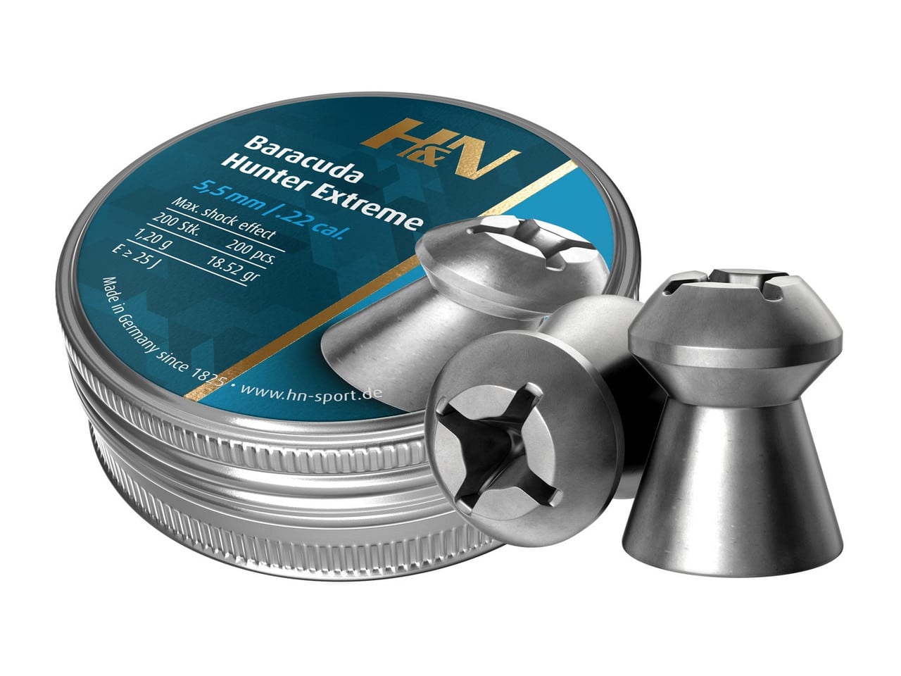 H&N Baracuda Hunter Extreme .22 | 200 pcs | 18.52 gr